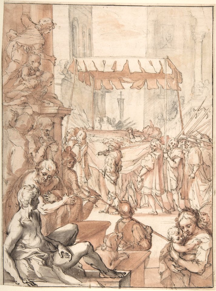 The Body of Saint Catherine of Siena carried in Procession, after Francesco Vanni MET DP807794