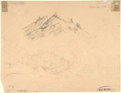 The Bode Valley with Rocks and Trees; verso- Landscape Studies MET DP803695