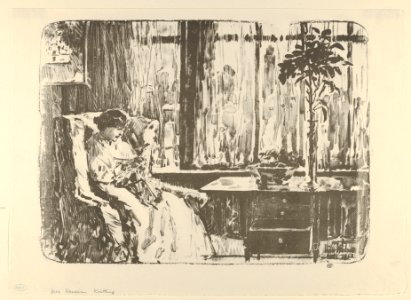 The Broad Curtain (Mrs. Hassam Knitting) MET DP836201