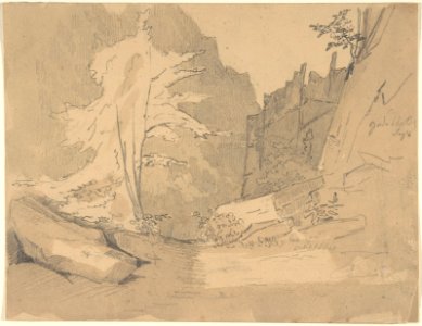 The Bode Valley with Rocks and Trees; verso- Landscape Studies MET DP803694