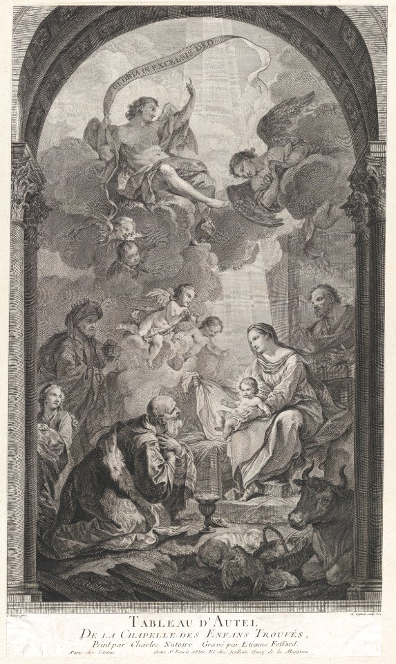 The Chapel of the Enfants-Trouvés in Paris- Les Rois mages Gaspard et Melchoir adorant l'Enfant Jésus MET DP876574