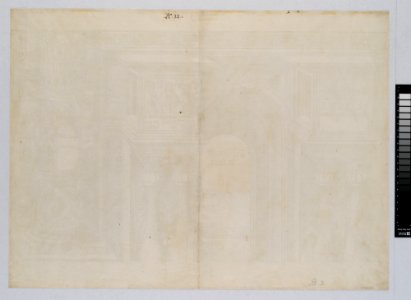 The Arch in the Entryway of the Left Portal (Die Porten des Lobs); and the Outer Left Column of the Central Portal, from The Triumphal Arch of Maximilian I, 1st edition (1517-18) MET DP-16116-030