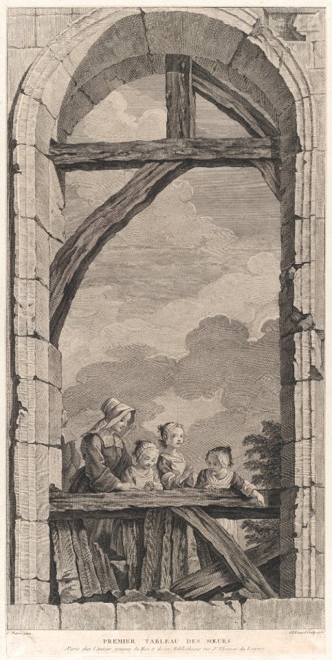 The Chapel of the Enfants-Trouvés in Paris- Religieuse et petites filles regardant la crèche MET DP876582