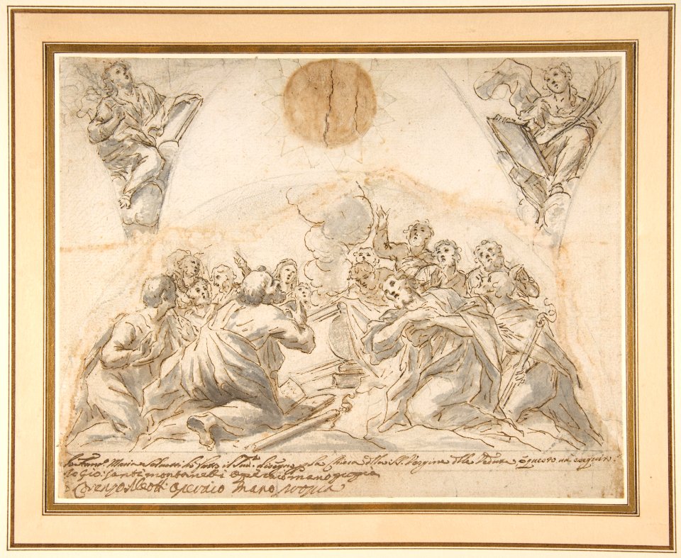 The Apostles at the Tomb of the Virgin, and Studies for Two Pendentives MET DP811530