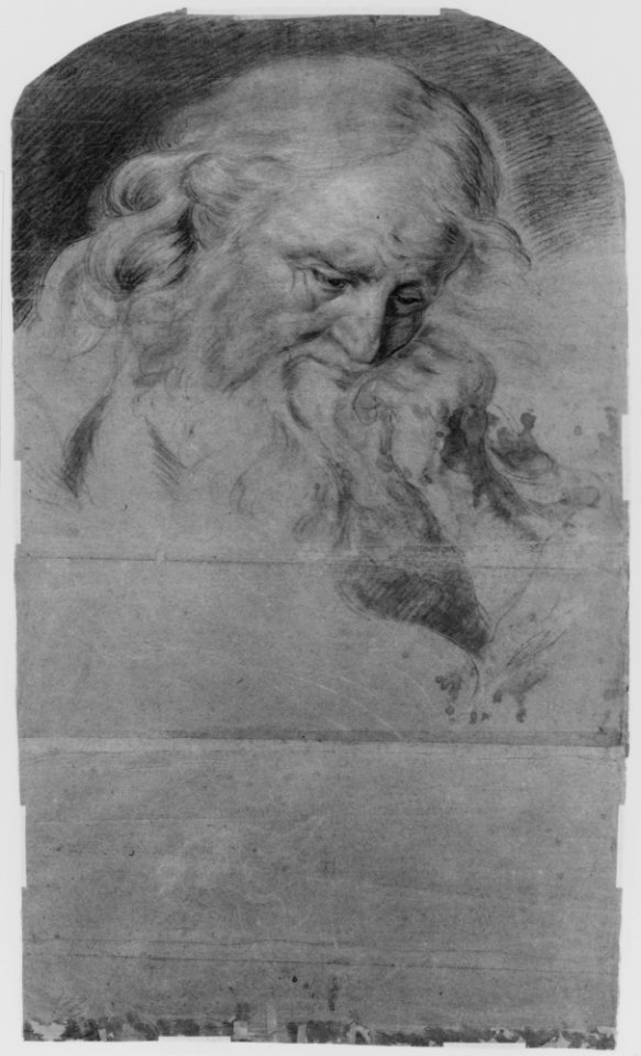 The Ascension of Christ (recto); Head of a Bearded Man Looking Down (verso) MET 264768 1985.102