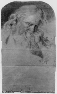 The Ascension of Christ (recto); Head of a Bearded Man Looking Down (verso) MET 264768