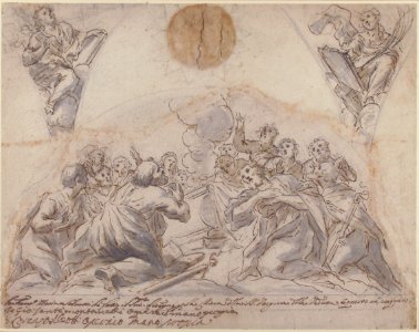 The Apostles at the Tomb of the Virgin, and Studies for Two Pendentives MET 66.136