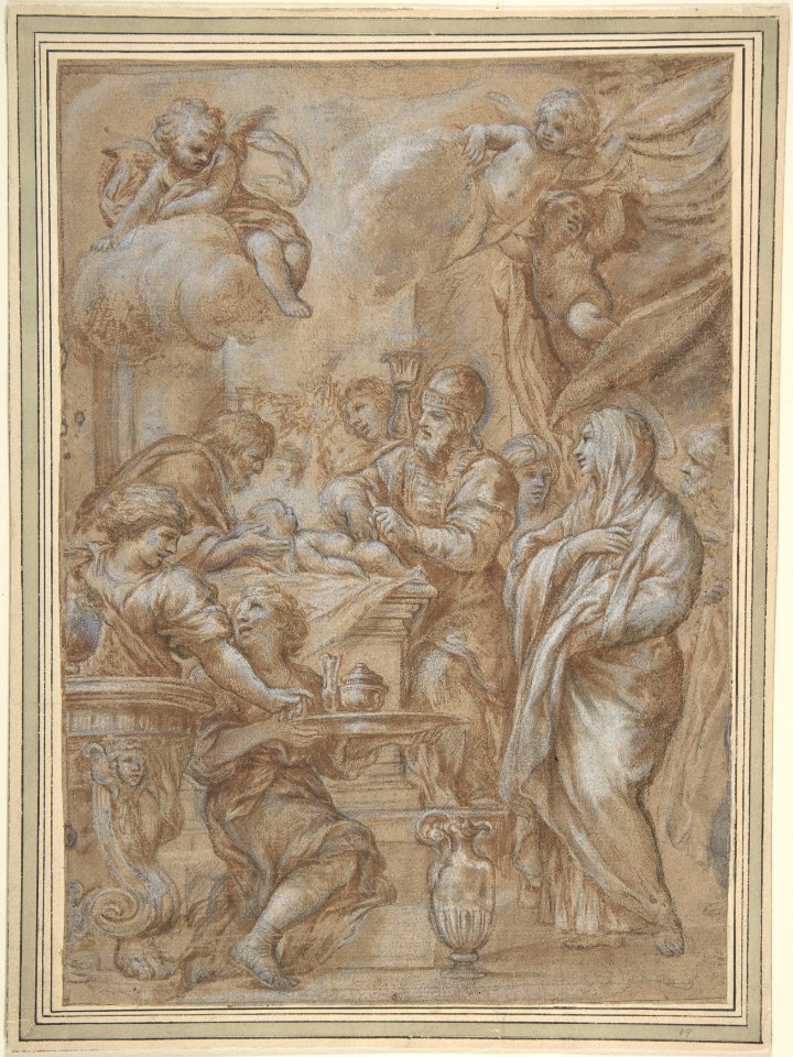 The Circumcision, Study for an Engraving MET DP809487