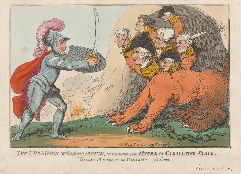 The Champion of Oakhampton, Attacking the Hydra of Gloucester Place - MET DP880598