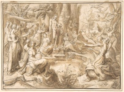 The Challenge of the Pierides, from Ovid's Metamorphosis (Book V- 294-678) MET DP801391