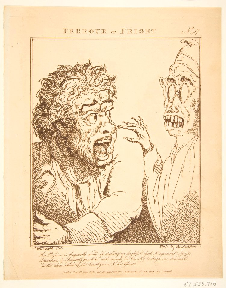 Terrour or Fright (Le Brun Travested, or Caricatures of the Passions) MET DP817264