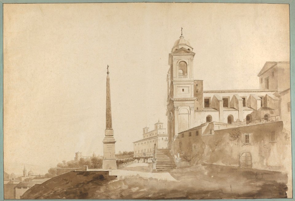 The Church of the Trinità dei Monti and the Villa Medici, Rome MET DP854073