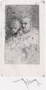 The Diplomat, man seated holding hat facing left MET DP876097
