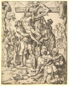 The Descent from the Cross, from The Fall and Salvation of Mankind through the Life and Passion of Christ, plate 27 MET DP822111