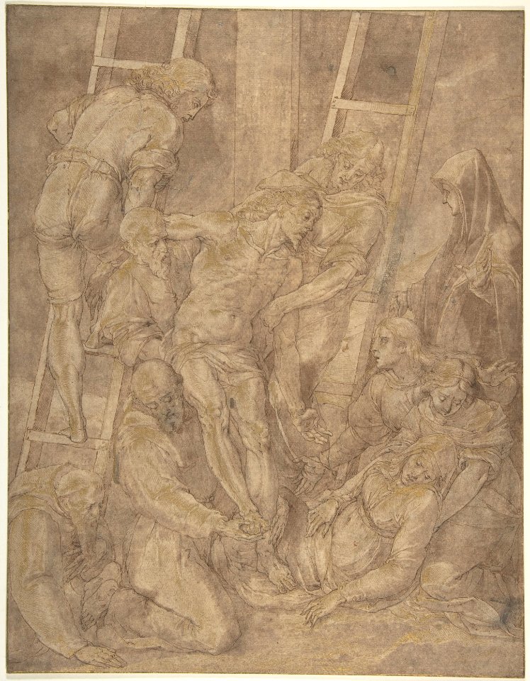 The Descent from the Cross with Saint Francis and Another Friar MET DP810258