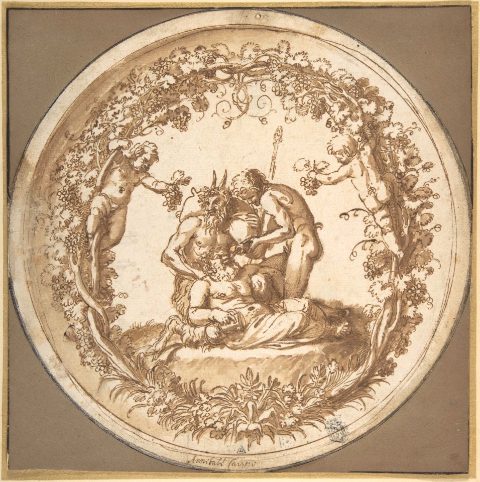 The Drunken SiIenus- Design for the "Tazza Farnese" MET DP808300