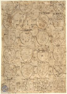 The Descent of Christ to Limbo (recto); Coats of Arms of Florentine and Sienese Families (verso) MET DP807871