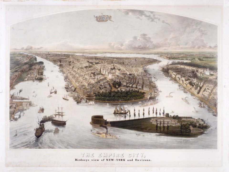 The Empire City, Birdseye View of New York and Environs MET DR179