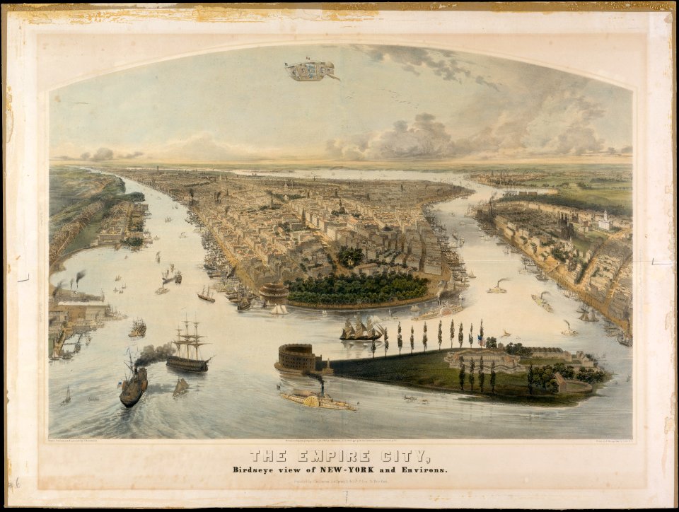 The Empire City, Birdseye View of New York and Environs MET DT2190