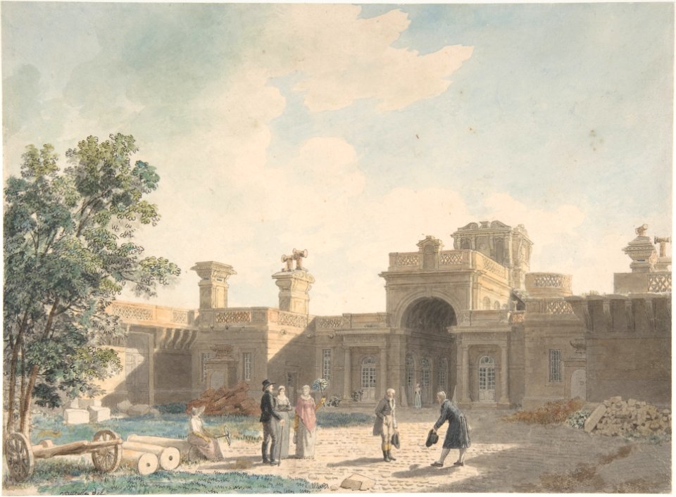 The Entrance Portico of the Château d'Anet, seen from the interior of the courtyard MET DP808415