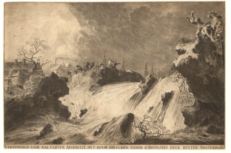 The Bursting of St. Anthony's Dike, 5 March 1651. Vertoninge...Amsterdam MET DP140866