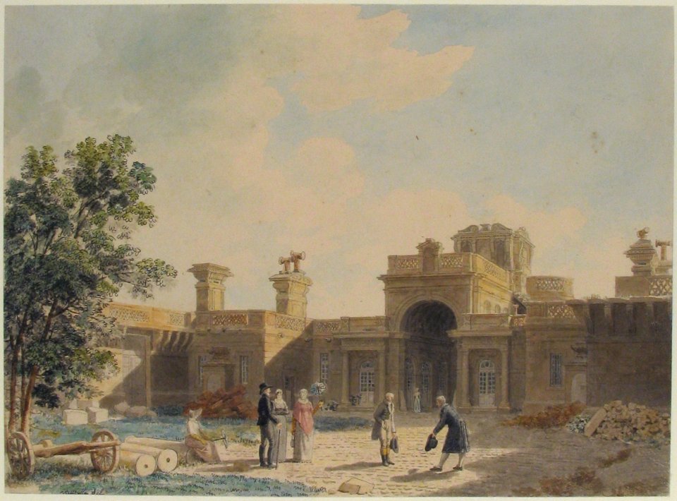 The Entrance Portico of the Château d'Anet, seen from the interior of the courtyard MET 1983.120