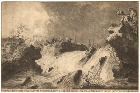 The Bursting of St. Anthony's Dike, 5 March 1651. Vertoninge...Amsterdam MET DP140872