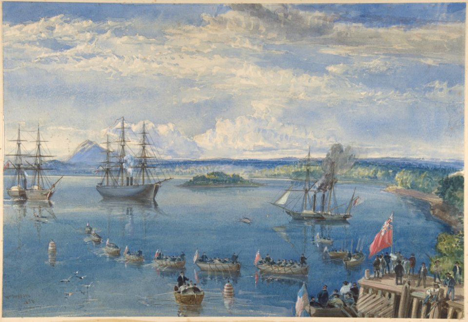 The Cable Fleet Leaving Ireland, July 1858 MET DP801371