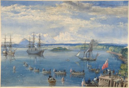 The Cable Fleet Leaving Ireland, July 1858 MET DP801371