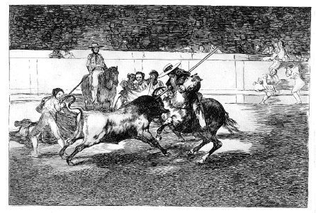 The Bullfight, plates 1-33 (La Tauromaquia); First edition, 1816 MET 22ZZ BG017R4M. Free illustration for personal and commercial use.