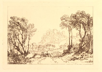 The Castle above the Meadows (Liber Studiorum, part II, plate 8) MET DP821326