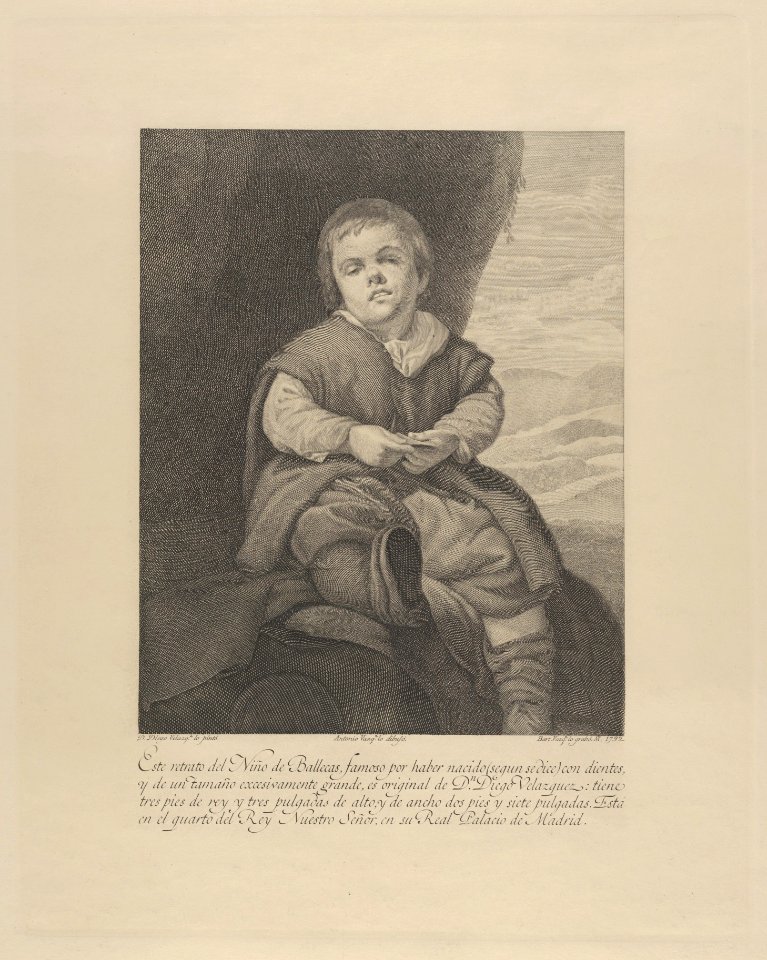 The dwarf Francisco Lezcano, called 'El Niño de Vallecas', after Velázquez MET DP836168