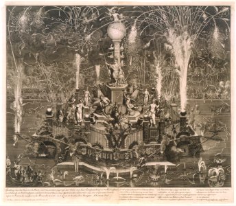 The Dutch Victory over the French and Spanish at Vigo Bay- Fireworks in the Hague, December 13, 1702 MET DT338161