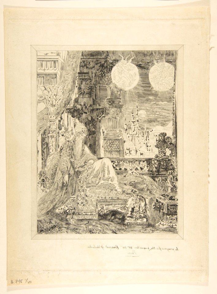 The Dream of an Inhabitant of Mongolia (La Fontaine Fables, Book XI, Fable IV), after Moreau MET DP814170