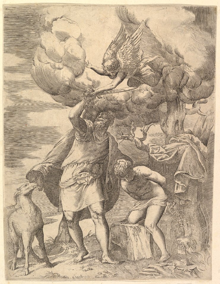 The Angel Staying the Arm of Abraham MET DP820872