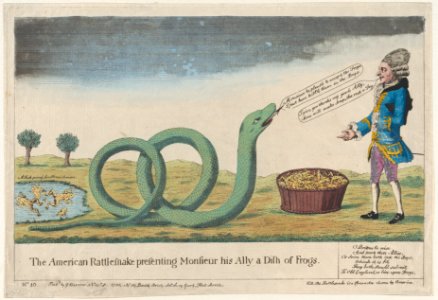 The American Rattlesnake Presenting Monsieur his Ally -sic- a Dish of Frogs MET DP876973