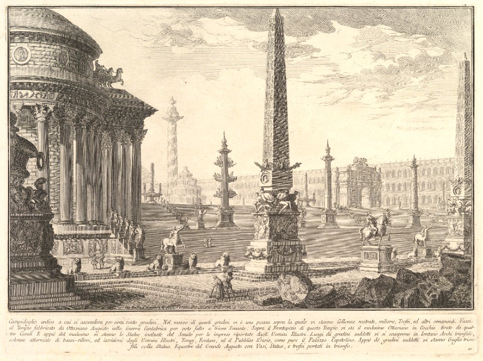 The ancient Capitol ascended by approximately one hundred steps . . . (Campidoglio antico a cui si ascendeva per circa cento gradini . . .) MET DP827987