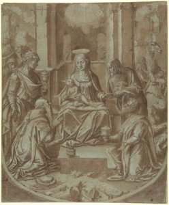 The Adoration of the Magi (Cartoon for an Embroidery) MET DP800630