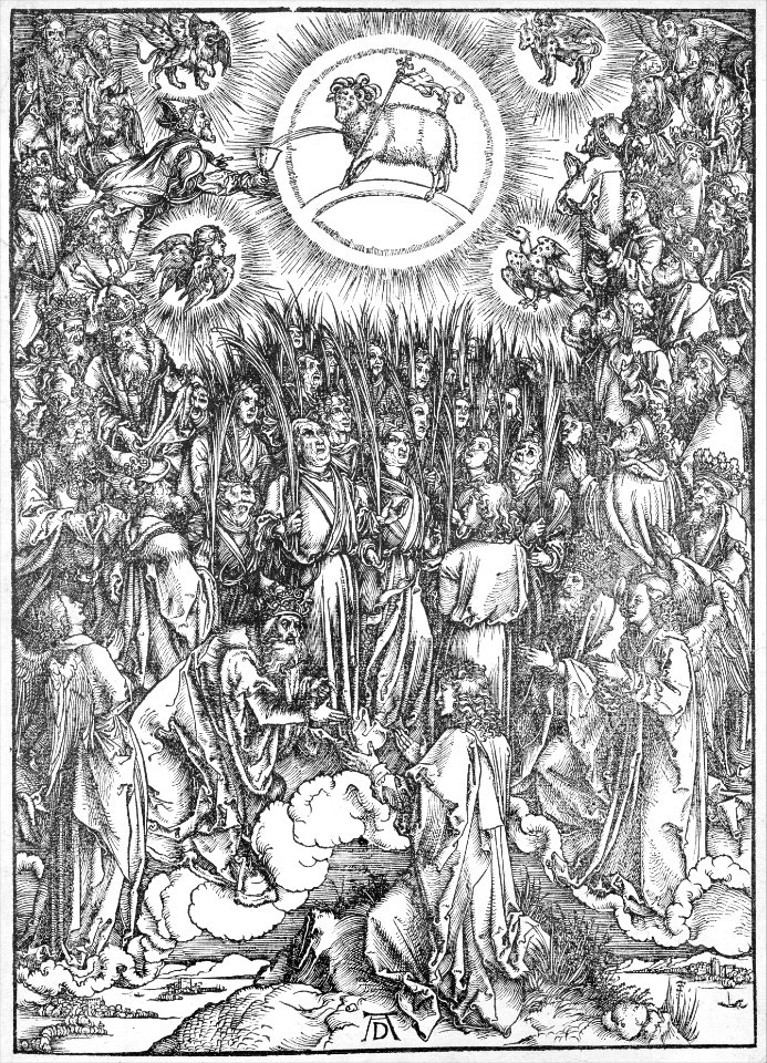 The Adoration of the Lamb, from The Apocalypse, Latin Edition, 1511 MET MM58173