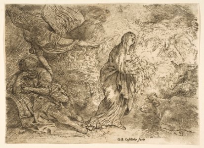 The angel awakening Joseph to the presence of the Virgin and Child MET DP816376