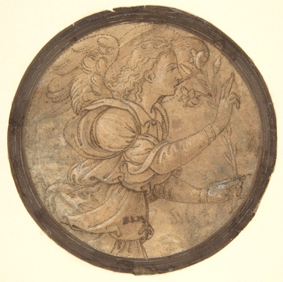 The Angel of the Annunciation (Cartoon for an Embroidery) MET DP809876