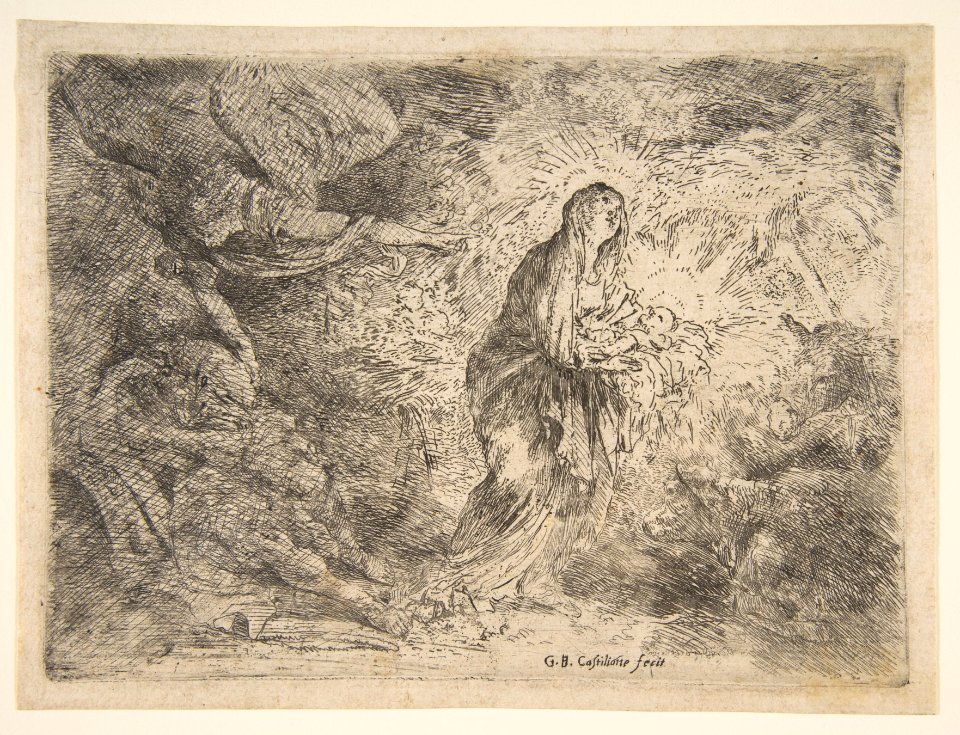 The angel awakening Joseph to the presence of the Virgin and Child MET DP816378