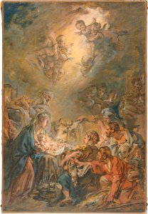 The Adoration of the Shepherds MET DT4163. Free illustration for personal and commercial use.