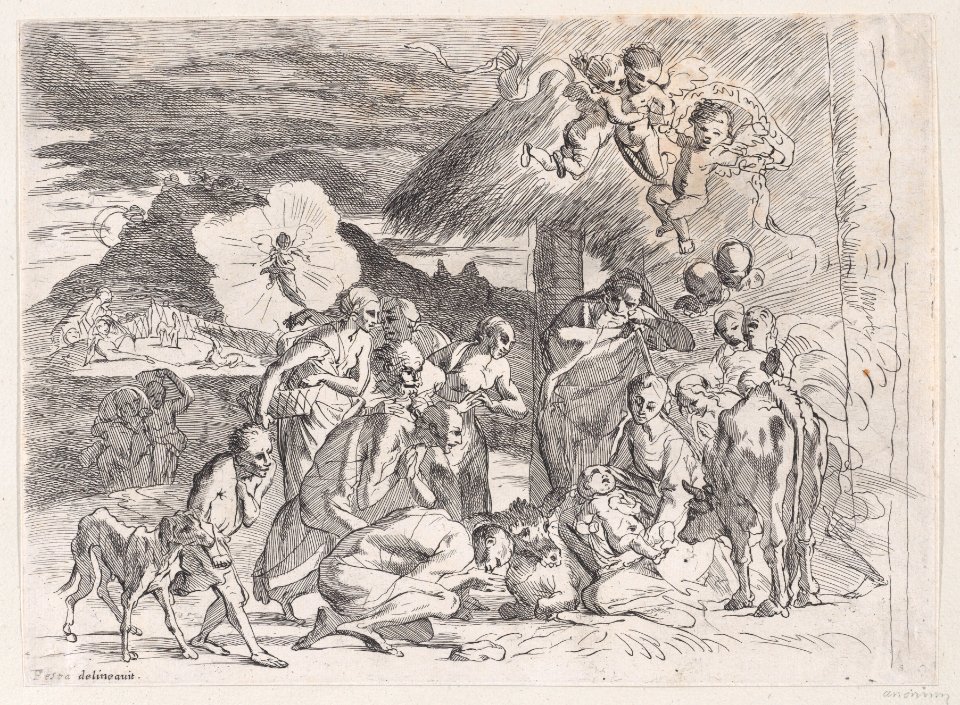 The adoration of the shepherds Met DP888724