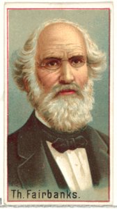Thaddeus Fairbanks, printer's sample for the World's Inventors souvenir album (A25) for Allen & Ginter Cigarettes MET DP838826