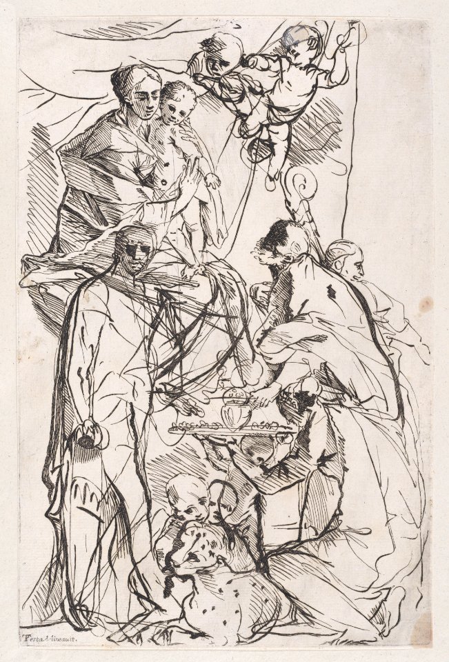 The adoration of the Virgin and Christ Child Met DP888734