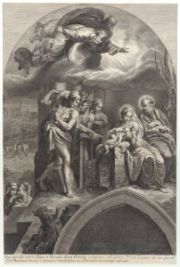The Adoration of the Shepherds, with God the Father overhead Met DP885906