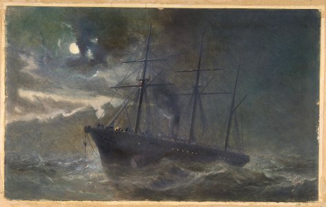 The Albany Buoying a Bight of the Cable of 1865 on the Night of August 26th, 1866 MET DP801236