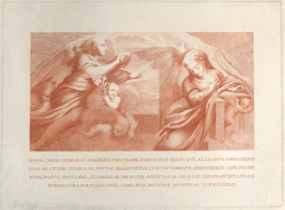 The Annunciation, with Gabriel at left and the Virgin at right Met DP885695