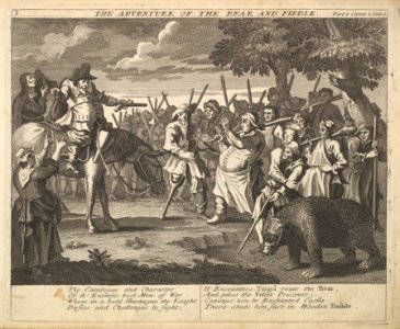 The Adventure of the Bear and the Fiddle (Plate 3- Illustrations to Samuel Butler's Hudibras) MET DP825442